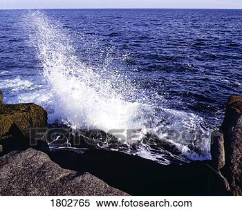 Stock Image - wave crashing 
on shoreline. 
fotosearch - search 
stock photos, 
pictures, images, 
and photo clipart