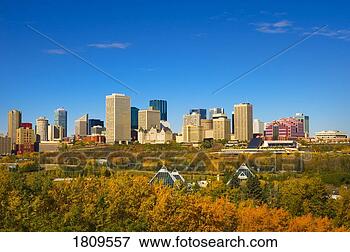 Picture - autumn city skyline 
of edmonton, alberta. 
fotosearch - search 
stock photos, 
pictures, images, 
and photo clipart
