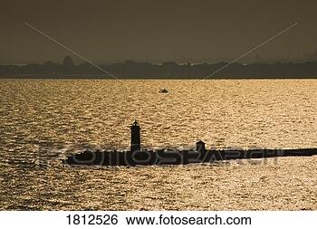 Stock Photo - breakwater lighthouse, 
port of venice, 
italy. fotosearch 
- search stock 
photos, pictures, 
images, and photo 
clipart