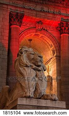 Stock Photo - lion statue at 
new york public 
library,  midtown 
manhattan,  new 
york. fotosearch 
- search stock 
photos, pictures, 
images, and photo 
clipart
