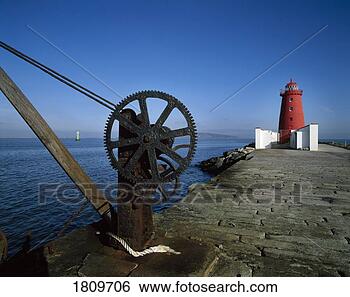 Stock Photo - east wall lighthouse, 
river liffey, 
dublin, ireland. 
fotosearch - search 
stock photos, 
pictures, images, 
and photo clipart