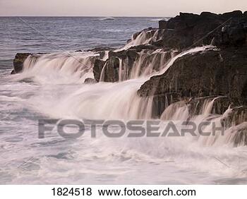 Stock Photo - waterfalls flowing 
into the ocean, 
kauai, hawaii. 
fotosearch - search 
stock photos, 
pictures, images, 
and photo clipart
