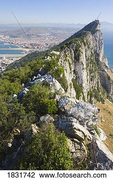 Stock Photo - rock of gibraltar, 
gibraltar, view 
to spain. fotosearch 
- search stock 
photos, pictures, 
images, and photo 
clipart