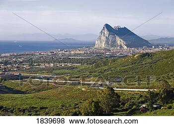 Stock Photo - view to gibraltar 
with morocco behind, 
cadiz province, 
spain. fotosearch 
- search stock 
photos, pictures, 
images, and photo 
clipart