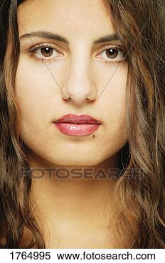 Stock Image - closeup of woman's 
face. fotosearch 
- search stock 
photos, pictures, 
images, and photo 
clipart
