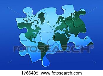 Stock Image - puzzle pieces 
connecting the 
world together. 
fotosearch - search 
stock photos, 
pictures, images, 
and photo clipart