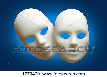 Arquivo de Fotografias - branca,  drama, 
 máscaras. fotosearch 
- busca de fotos, 
imagens e clipart