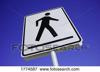 Picture - pedestrian sign. 
fotosearch - search 
stock photos, 
pictures, images, 
and photo clipart