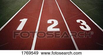 Stock Photograph - a track with three 
lanes. fotosearch 
- search stock 
photos, pictures, 
images, and photo 
clipart