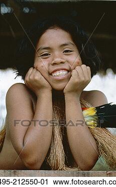 Stock Photography - peru, amazon, 
iquitos, young 
yagua indian girl, 
portrait. fotosearch 
- search stock 
photos, pictures, 
images, and photo 
clipart