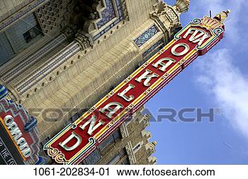 Stock Photography - california, oakland, 
downtown oakland, 
1928 fox oakland 
theater sign. 
fotosearch - search 
stock photos, 
pictures, images, 
and photo clipart