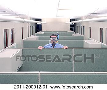 Stock Photography - businessman with 
snorkeling mask 
in office. fotosearch 
- search stock 
photos, pictures, 
images, and photo 
clipart