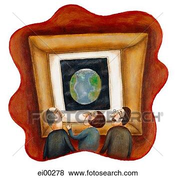 Stock Illustration - business people 
looking at global 
picture. fotosearch 
- search clipart, 
illustration, 
drawings and vector 
eps graphics images