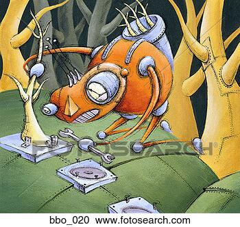 Stock Illustration - robot planting 
trees. fotosearch 
- search clipart, 
illustration, 
drawings and vector 
eps graphics images