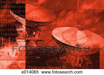 Stock Illustration - satellites and 
binary codes. 
fotosearch - search 
clipart, illustration, 
drawings and vector 
eps graphics images