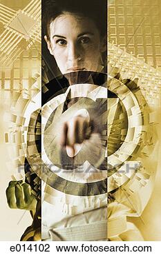 Clip Art - woman punching 
@ symbol. fotosearch 
- search clipart, 
illustration, 
drawings and vector 
eps graphics images