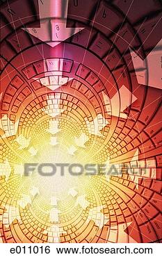 Stock Illustration - warped keyboards 
with arrows pointing 
at center. fotosearch 
- search clipart, 
illustration, 
drawings and vector 
eps graphics images
