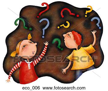 Stock Illustration - girl and boy surrounded 
by question marks. 
fotosearch - search 
clipart, illustration, 
drawings and vector 
eps graphics images