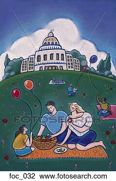 Clip Art - summer picnic. 
fotosearch - search 
clipart, illustration, 
drawings and vector 
eps graphics images