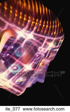 Picture - lighted mannequin 
head with circuit 
board superimposed 
on it. fotosearch 
- search stock 
photos, pictures, 
images, and photo 
clipart