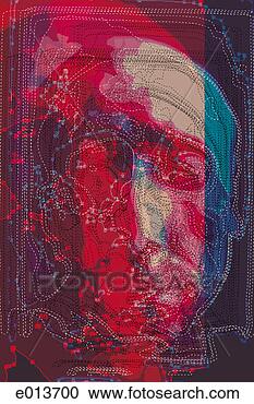Stock Illustration - distorted man's 
face. fotosearch 
- search clipart, 
illustration, 
drawings and vector 
eps graphics images