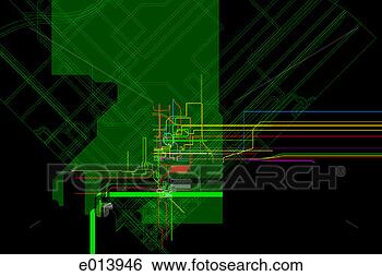 Stock Illustration - thin colored lines 
over black and 
green background. 
fotosearch - search 
clipart, illustration, 
drawings and vector 
eps graphics images
