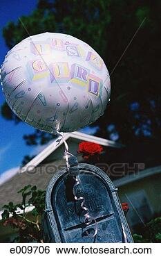 Stock Photo - it's a girl balloon 
on mailbox. fotosearch 
- search stock 
photos, pictures, 
images, and photo 
clipart