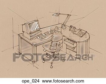 Stock Illustration - modern workstation. 
fotosearch - search 
clipart, illustration, 
drawings and vector 
eps graphics images