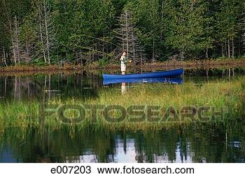 Stock Photo - man fly fishing 
off of boat. fotosearch 
- search stock 
photos, pictures, 
images, and photo 
clipart