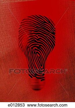 Drawing - lightbulb with 
fingerprint. fotosearch 
- search clipart, 
illustration, 
drawings and vector 
eps graphics images