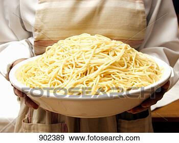 Stock Photograph - a bowl of spaghetti 
being held. fotosearch 
- search stock 
photos, pictures, 
images, and photo 
clipart