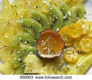Stock Photo - exotic fruit salad 
with kiwi fruit 
and pineapple. 
fotosearch - search 
stock photos, 
pictures, images, 
and photo clipart