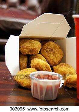 Banque d'Image - poulet, ppites, 
emporter, bote, 
ketchup. fotosearch 
- recherchez des 
photos, des images 
et des cliparts