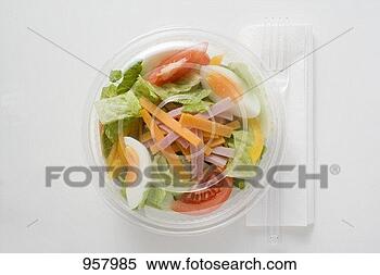 Stock Image - iceberg lettuce, 
ham, cheese, egg 
& tomatoes in 
plastic bowl. 
fotosearch - search 
stock photos, 
pictures, images, 
and photo clipart