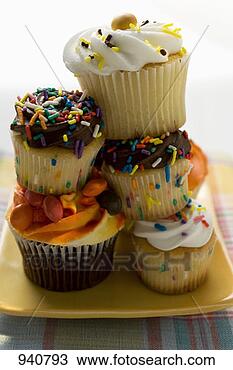 Stock Photo - a pile of colourful 
decorated muffins. 
fotosearch - search 
stock photos, 
pictures, images, 
and photo clipart