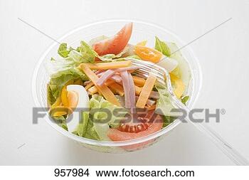 Stock Photo - iceberg lettuce, 
ham, cheese, egg 
& tomatoes in 
plastic bowl. 
fotosearch - search 
stock photos, 
pictures, images, 
and photo clipart