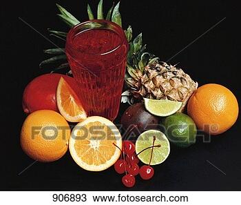 Stock Photo - still life with 
tropical fruit 
and fruit punch. 
fotosearch - search 
stock photos, 
pictures, images, 
and photo clipart