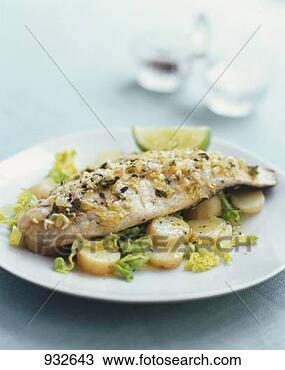 Stock Photo - cod with sliced 
potatoes. fotosearch 
- search stock 
photos, pictures, 
images, and photo 
clipart