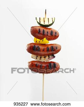 Picture - grilled sausage 
kebab. fotosearch 
- search stock 
photos, pictures, 
images, and photo 
clipart