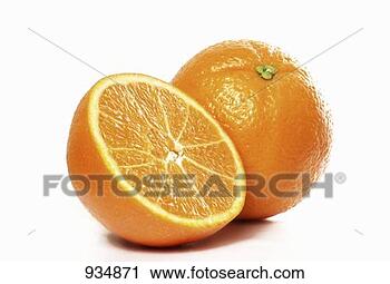 Arquivo de Fotografia - metade, laranja, 
frente, inteiro, 
laranja. fotosearch 
- busca de fotos, 
imagens e clipart