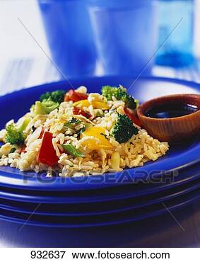 Picture - rice with peppers 
and broccoli. 
fotosearch - search 
stock photos, 
pictures, images, 
and photo clipart