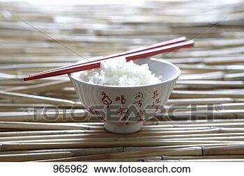 Banque de Photo - riz,  asiatique, 
 bol,  baguettes. 
fotosearch - recherchez 
des photos, des 
images et des 
cliparts