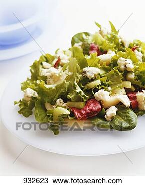 Stock Photo - salad leaves with 
celery and stilton. 
fotosearch - search 
stock photos, 
pictures, images, 
and photo clipart