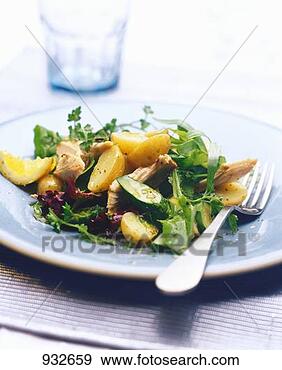 Stock Photograph - smoked mackerel 
salad with potatoes. 
fotosearch - search 
stock photos, 
pictures, images, 
and photo clipart