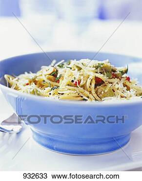 Stock Photo - spaghetti with 
chilli, olives 
and parmesan. 
fotosearch - search 
stock photos, 
pictures, images, 
and photo clipart