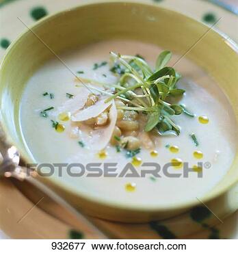Picture - white bean cream 
soup with parmesan. 
fotosearch - search 
stock photos, 
pictures, images, 
and photo clipart