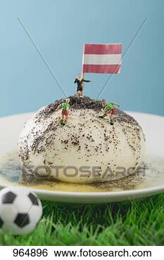 Stock Photo - yeast dumpling 
with austrian 
flag, football 
figures & football. 
fotosearch - search 
stock photos, 
pictures, images, 
and photo clipart