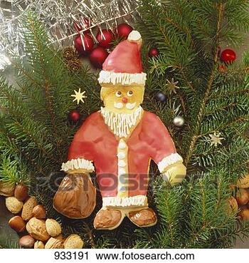 Stock Photography - baked father christmas 
(biscuit dough 
with icing). fotosearch 
- search stock 
photos, pictures, 
images, and photo 
clipart