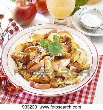 Stock Photograph - kaiserschmarrn 
(emperor's pancake) 
with stewed apple. 
fotosearch - search 
stock photos, 
pictures, images, 
and photo clipart