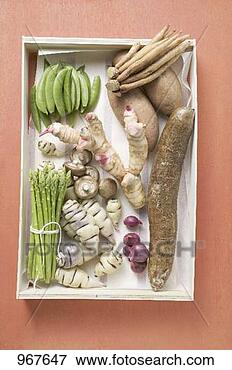 Picture - various types 
of vegetables, 
galangal and mushrooms 
in box. fotosearch 
- search stock 
photos, pictures, 
images, and photo 
clipart